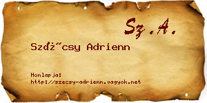 Szécsy Adrienn névjegykártya